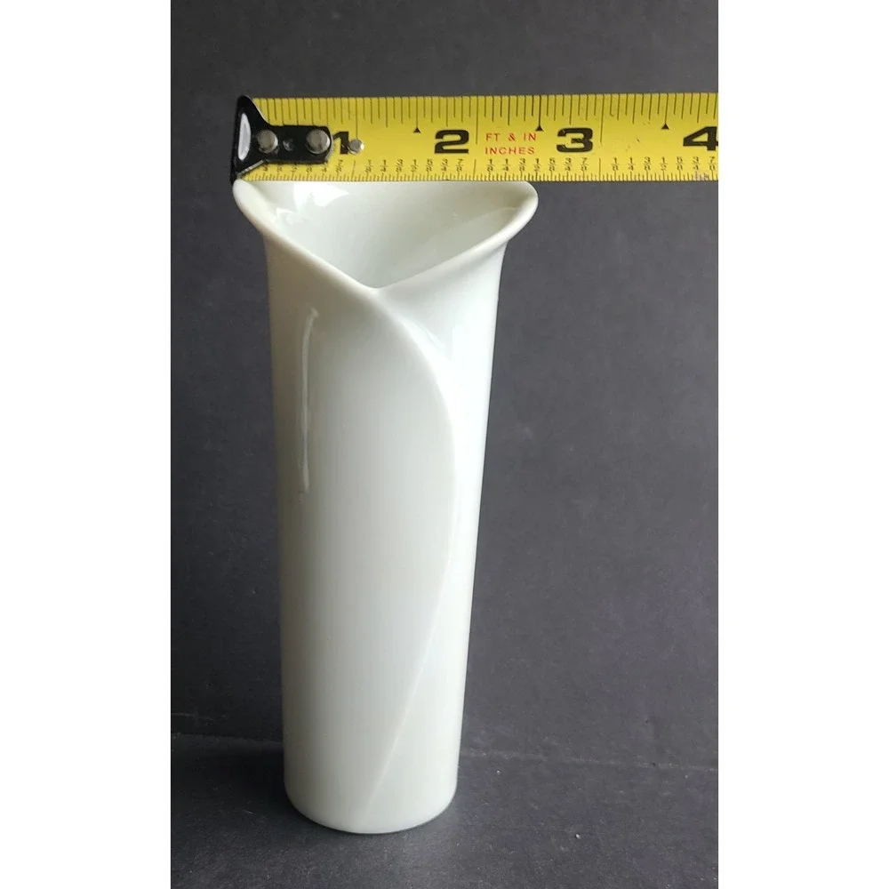Rosenthal Studio-Linie White Porcelain Wrap Bud Vase Germany 6.5
